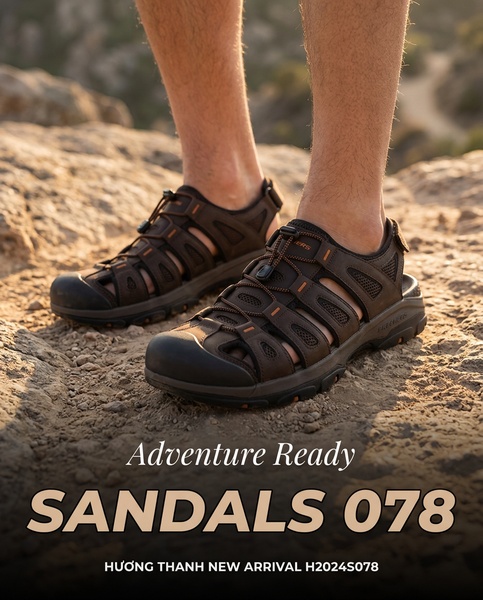 sandals, hiking sandals, outdoor sandals, sport sandals, adventure sandals, walking sandals, trail sandals, new arrival, product launch, outdoor, lifestyle, energetic, trustworthy, brown, neutral